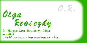 olga repiczky business card